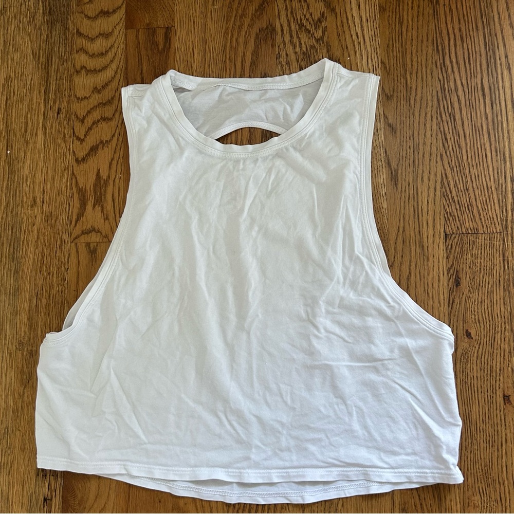 Lululemon White Sleeveless Tank Top